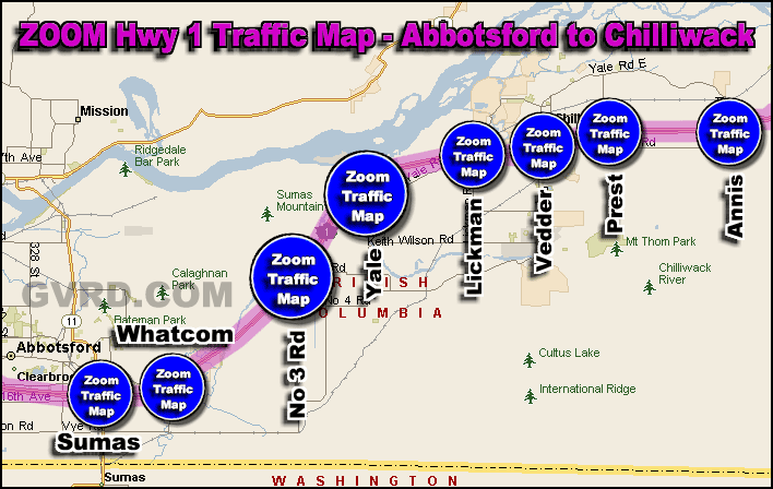 Hwy 1 at Whatcom Rd Traffic Zoom Map